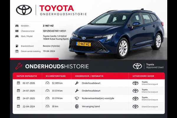Toyota Corolla Touring Sports Hybrid 140 Active Airco ECC Carplay Navi Camera Full LED NL Auto NAP Adaptive Cruise Control