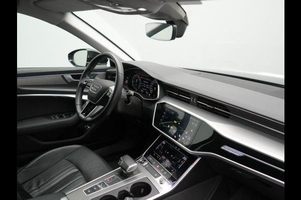 Audi A6 Avant 50 TFSI e Quattro S Line PHEV 300pk Dealer O.H | SOH 95,2% | Trekhaak Af Fabriek | Adaptive Cruise | Camera | Matrix LED | Lederen Sportstoelen Verwarmd | Sfeerverlichting | Apple Carplay | DAB | Navigatie | Virtual | 19"L.M | Plug In Hybrid |