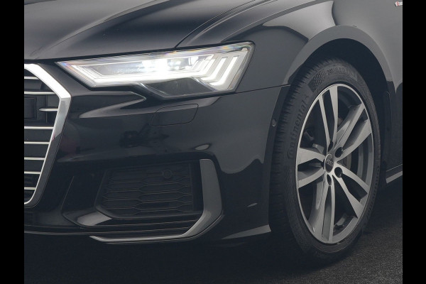 Audi A6 Avant 50 TFSI e Quattro S Line PHEV 300pk Dealer O.H | SOH 95,2% | Trekhaak Af Fabriek | Adaptive Cruise | Camera | Matrix LED | Lederen Sportstoelen Verwarmd | Sfeerverlichting | Apple Carplay | DAB | Navigatie | Virtual | 19"L.M | Plug In Hybrid |