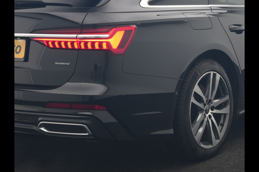 Audi A6 Avant 50 TFSI e Quattro S Line PHEV 300pk Dealer O.H | SOH 95,2% | Trekhaak Af Fabriek | Adaptive Cruise | Camera | Matrix LED | Lederen Sportstoelen Verwarmd | Sfeerverlichting | Apple Carplay | DAB | Navigatie | Virtual | 19"L.M | Plug In Hybrid |