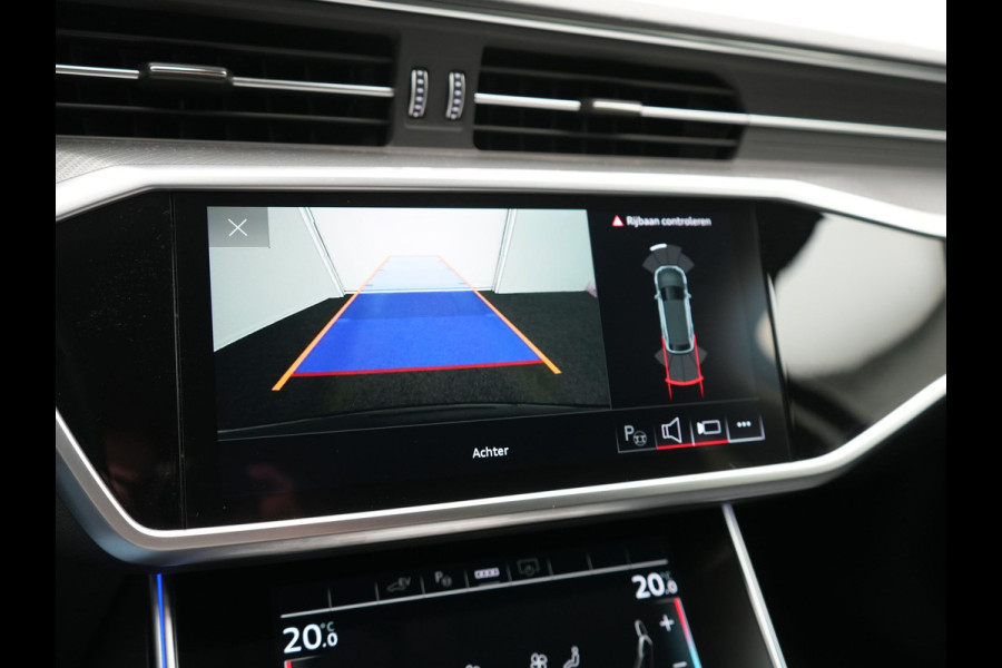 Audi A6 Avant 50 TFSI e Quattro S Line PHEV 300pk Dealer O.H | SOH 95,2% | Trekhaak Af Fabriek | Adaptive Cruise | Camera | Matrix LED | Lederen Sportstoelen Verwarmd | Sfeerverlichting | Apple Carplay | DAB | Navigatie | Virtual | 19"L.M | Plug In Hybrid |