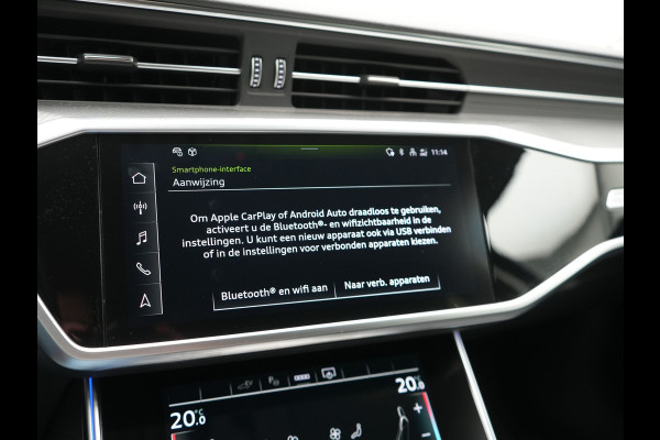 Audi A6 Avant 50 TFSI e Quattro S Line PHEV 300pk Dealer O.H | SOH 95,2% | Trekhaak Af Fabriek | Adaptive Cruise | Camera | Matrix LED | Lederen Sportstoelen Verwarmd | Sfeerverlichting | Apple Carplay | DAB | Navigatie | Virtual | 19"L.M | Plug In Hybrid |