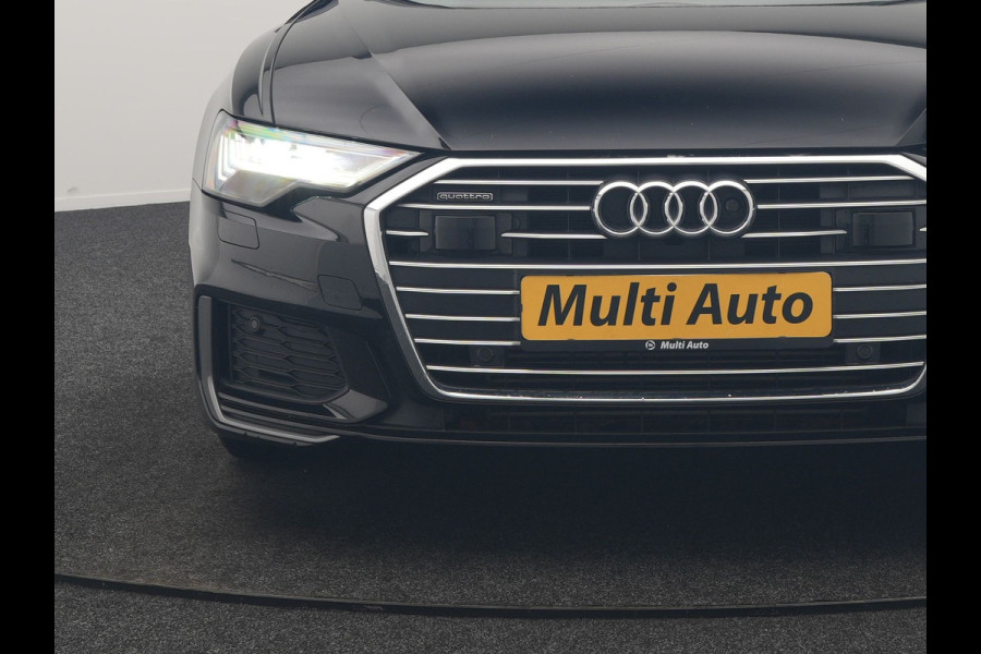 Audi A6 Avant 50 TFSI e Quattro S Line PHEV 300pk Dealer O.H | SOH 95,2% | Trekhaak Af Fabriek | Adaptive Cruise | Camera | Matrix LED | Lederen Sportstoelen Verwarmd | Sfeerverlichting | Apple Carplay | DAB | Navigatie | Virtual | 19"L.M | Plug In Hybrid |