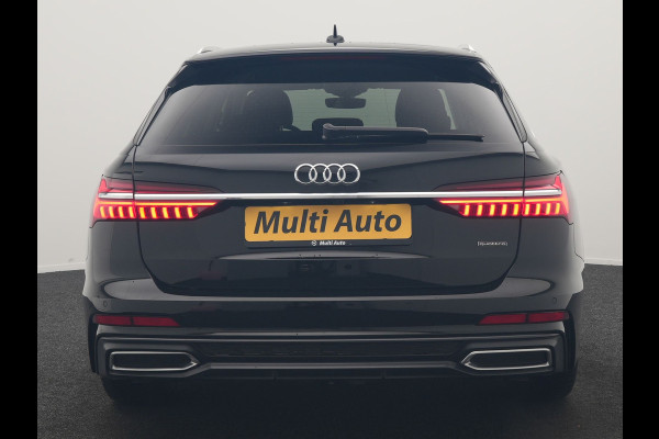 Audi A6 Avant 50 TFSI e Quattro S Line PHEV 300pk Dealer O.H | SOH 95,2% | Trekhaak Af Fabriek | Adaptive Cruise | Camera | Matrix LED | Lederen Sportstoelen Verwarmd | Sfeerverlichting | Apple Carplay | DAB | Navigatie | Virtual | 19"L.M | Plug In Hybrid |