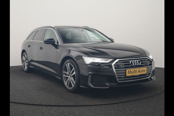 Audi A6 Avant 50 TFSI e Quattro S Line PHEV 300pk Dealer O.H | SOH 95,2% | Trekhaak Af Fabriek | Adaptive Cruise | Camera | Matrix LED | Lederen Sportstoelen Verwarmd | Sfeerverlichting | Apple Carplay | DAB | Navigatie | Virtual | 19"L.M | Plug In Hybrid |