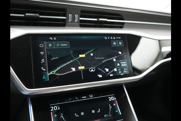 Audi A6 Avant 50 TFSI e Quattro S Line PHEV 300pk Dealer O.H | SOH 95,2% | Trekhaak Af Fabriek | Adaptive Cruise | Camera | Matrix LED | Lederen Sportstoelen Verwarmd | Sfeerverlichting | Apple Carplay | DAB | Navigatie | Virtual | 19"L.M | Plug In Hybrid |