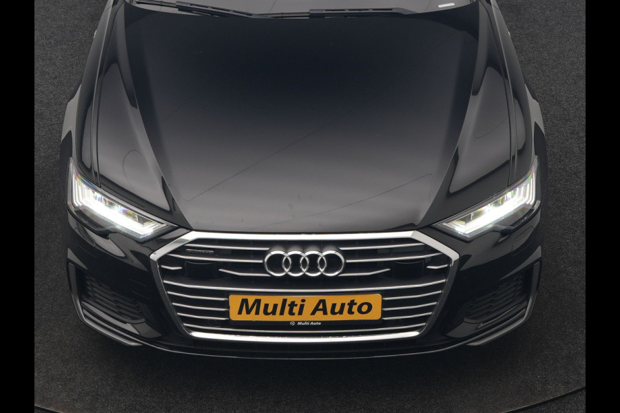 Audi A6 Avant 50 TFSI e Quattro S Line PHEV 300pk Dealer O.H | SOH 95,2% | Trekhaak Af Fabriek | Adaptive Cruise | Camera | Matrix LED | Lederen Sportstoelen Verwarmd | Sfeerverlichting | Apple Carplay | DAB | Navigatie | Virtual | 19"L.M | Plug In Hybrid |