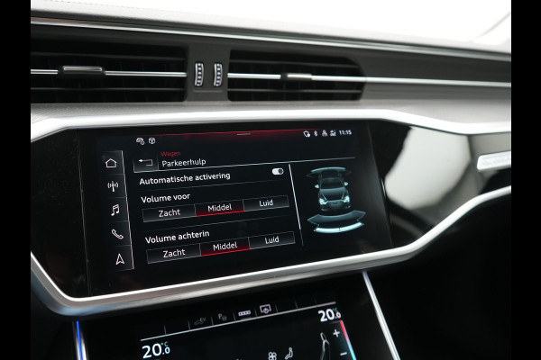 Audi A6 Avant 50 TFSI e Quattro S Line PHEV 300pk Dealer O.H | SOH 95,2% | Trekhaak Af Fabriek | Adaptive Cruise | Camera | Matrix LED | Lederen Sportstoelen Verwarmd | Sfeerverlichting | Apple Carplay | DAB | Navigatie | Virtual | 19"L.M | Plug In Hybrid |