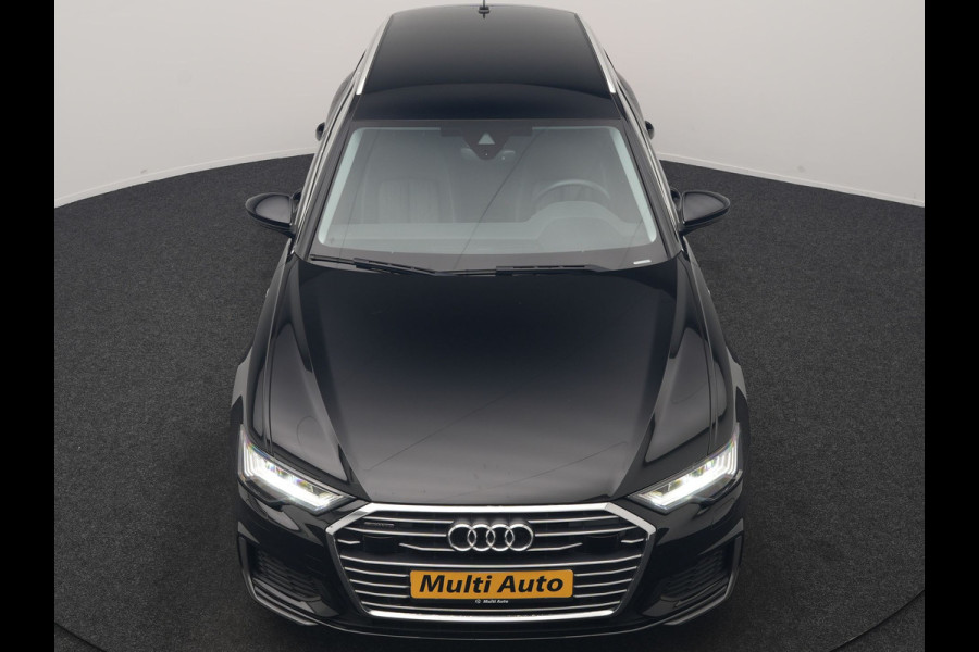 Audi A6 Avant 50 TFSI e Quattro S Line PHEV 300pk Dealer O.H | SOH 95,2% | Trekhaak Af Fabriek | Adaptive Cruise | Camera | Matrix LED | Lederen Sportstoelen Verwarmd | Sfeerverlichting | Apple Carplay | DAB | Navigatie | Virtual | 19"L.M | Plug In Hybrid |