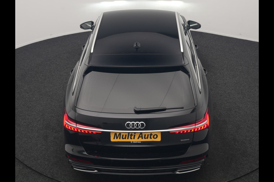 Audi A6 Avant 50 TFSI e Quattro S Line PHEV 300pk Dealer O.H | SOH 95,2% | Trekhaak Af Fabriek | Adaptive Cruise | Camera | Matrix LED | Lederen Sportstoelen Verwarmd | Sfeerverlichting | Apple Carplay | DAB | Navigatie | Virtual | 19"L.M | Plug In Hybrid |