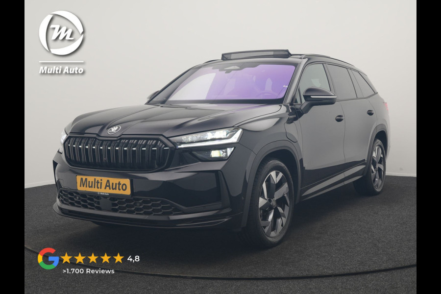 Škoda Kodiaq 1.5 TSI Sportline Business PHEV 204pk Dealer O.H | Panodak | Trekhaak Af Fabriek | Adaptive Cruise | Head Up | 360 Camera | Canton | Alcantara Sportstoelen Memory & Verwarmd | Stuur Verwarmd | Keyless | Sfeerverlichting | Apple Carplay | DAB | Navigatie | Virtual | 19"L.M | Plug In Hybrid |