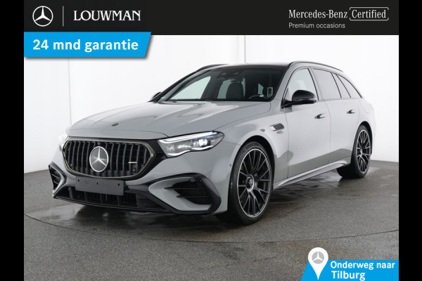 Mercedes-Benz E-Klasse Estate Mercedes-AMG 53 4MATIC+ AMG Premium | Trekhaak | Alarm 3 | MBUX Superscreen | 21 Inch AMG Velgen | Distronic | Panorama Schuif-Kanteldak. Inclusief 24 maanden MB Certified garantie voor Europa.