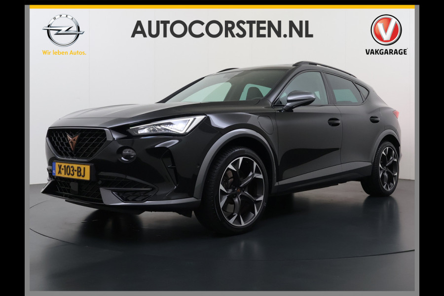 CUPRA Formentor 1.4T 245PK e-Hybrid VZ Performance SOH 100% Trekhaak Panoramadak Adap.Cruise Stoel+Stuurverwarming Elek.Achterklep 3-Zone Ecc Na Apple Carplay/Android Auto DAB Isofix Licht-/regensensor Draadloze lader Dodehoekdetectie File assistent 1e Eigenaar Origineel Nederlandse Auto
