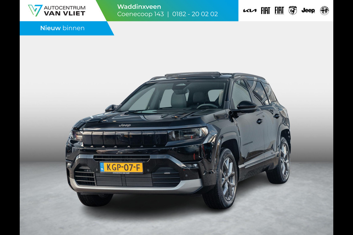 Jeep Compass 1.2 e-Hybrid First Edition | Premium Pack | Convenience Pack | Schuif/Kanteldak | Vulcano Black