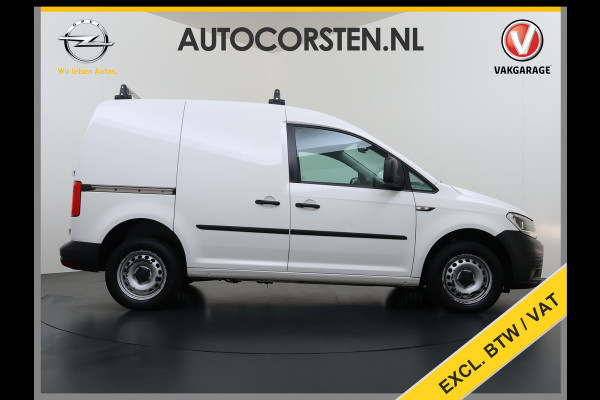 Volkswagen Caddy 2.0TDI Trekhaak Navi Euro 6 Airco Apple Carplay/Android Auto Cruise Control Bluetooth L1H1 BMT Trendline Betonplex Vloer Laden Schuifdeur Wandbetimmering 1.400KG Trekgewicht 1e Eigenaar