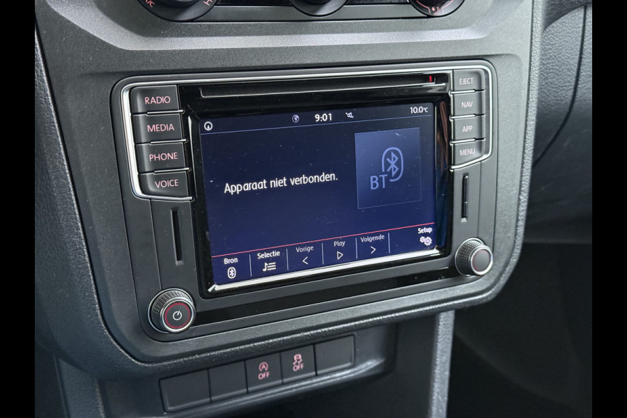 Volkswagen Caddy 2.0TDI Trekhaak Navi Euro 6 Airco Apple Carplay/Android Auto Cruise Control Bluetooth L1H1 BMT Trendline Betonplex Vloer Laden Schuifdeur Wandbetimmering 1.400KG Trekgewicht 1e Eigenaar