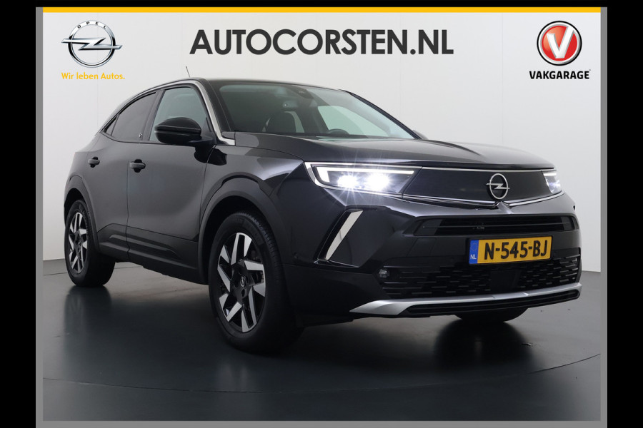 Opel Mokka-e 136PK Automaat Adap.Cruise Warmtepomp Leder 360°Camera Stoelverwarming Navi Android Auto Apple Carplay 50kWh SOH 87% Business El Ecc Privacy Glas Led Isofix DAB Bluetooth Lmv 17" Regen-Lichtsensor Lane Assist 1e Eigenaar Dealeronderhouden Origineel Nederlandse Auto