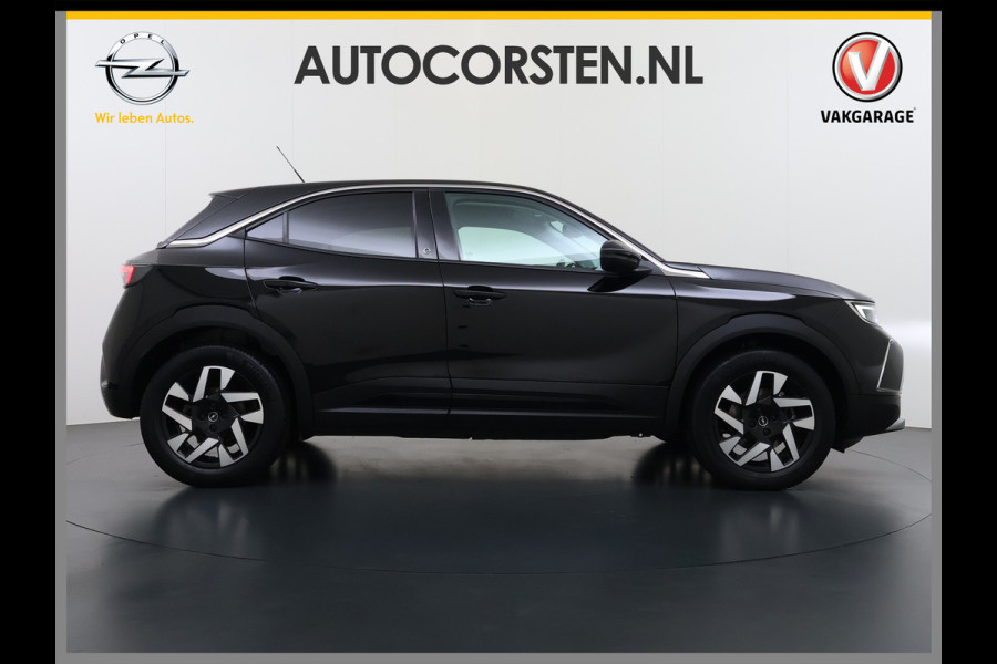 Opel Mokka-e 136PK Automaat Adap.Cruise Warmtepomp Leder 360°Camera Stoelverwarming Navi Android Auto Apple Carplay 50kWh SOH 87% Business El Ecc Privacy Glas Led Isofix DAB Bluetooth Lmv 17" Regen-Lichtsensor Lane Assist 1e Eigenaar Dealeronderhouden Origineel Nederlandse Auto