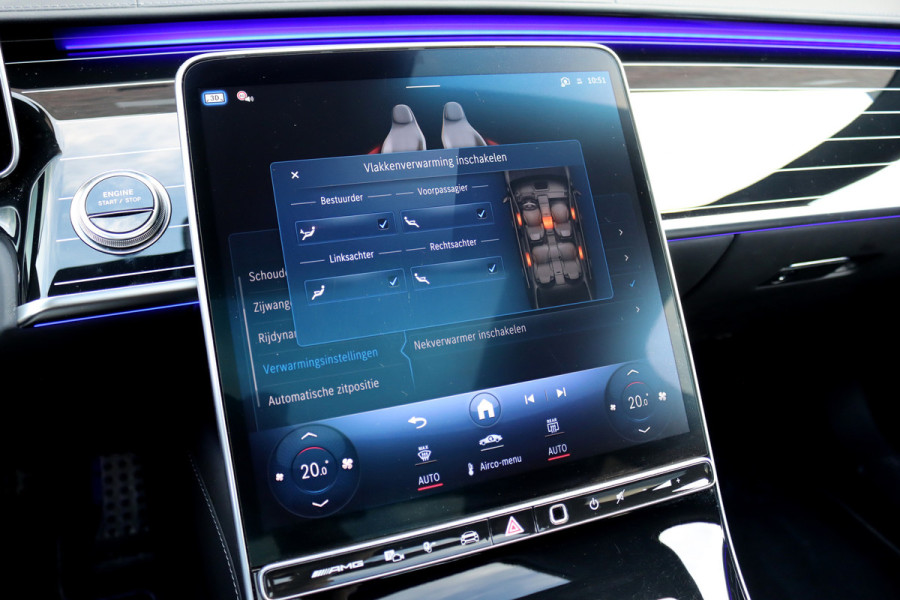 Mercedes-Benz S-Klasse AMG 63 S E Performance | 802pk | Achterasbesturing | Distronic+ | HUD | Chauffeurspakket | Entertainmentpakket Achter | Stoelventilatie V+A | Vlakkenverwarming | Zonweringspakket |