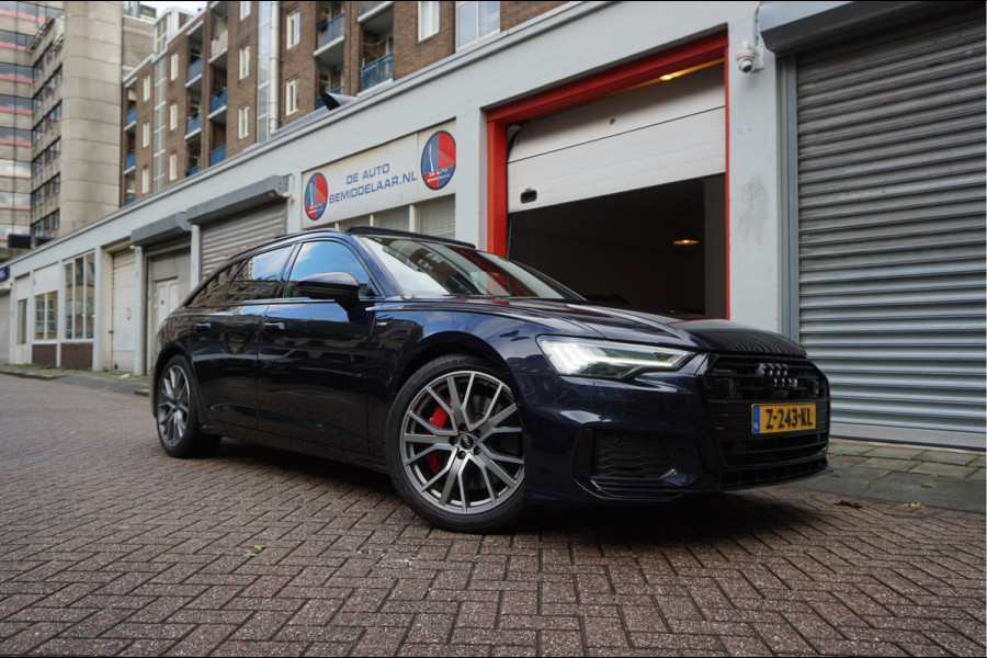 Audi A6 Avant 55 TFSI e quattro Pro Line S Competition Aut7 Black Optic Pano | 360 | Trekhaak | B&O | Adaptive + Lane | 20inch | HUD | Softclose |