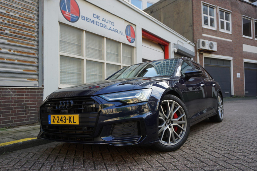 Audi A6 Avant 55 TFSI e quattro Pro Line S Competition Aut7 Black Optic Pano | 360 | Trekhaak | B&O | Adaptive + Lane | 20inch | HUD | Softclose |