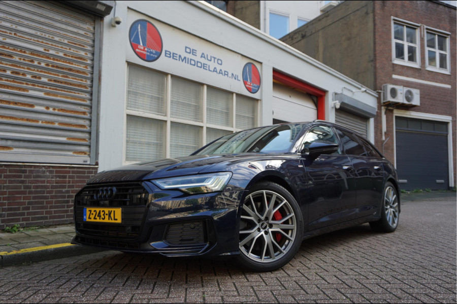Audi A6 Avant 55 TFSI e quattro Pro Line S Competition Aut7 Black Optic Pano | 360 | Trekhaak | B&O | Adaptive + Lane | 20inch | HUD | Softclose |