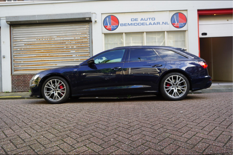 Audi A6 Avant 55 TFSI e quattro Pro Line S Competition Aut7 Black Optic Pano | 360 | Trekhaak | B&O | Adaptive + Lane | 20inch | HUD | Softclose |