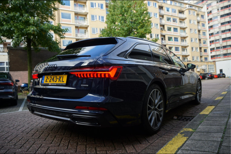 Audi A6 Avant 55 TFSI e quattro Pro Line S Competition Aut7 Black Optic Pano | 360 | Trekhaak | B&O | Adaptive + Lane | 20inch | HUD | Softclose |