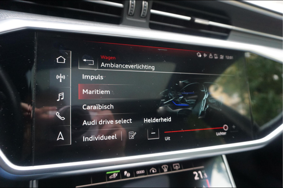 Audi A6 Avant 55 TFSI e quattro Pro Line S Competition Aut7 Black Optic Pano | 360 | Trekhaak | B&O | Adaptive + Lane | 20inch | HUD | Softclose |