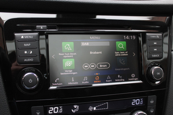Nissan QASHQAI 1.2 Tekna + / Trekhaak / Panoramadak / 360Camera / Leder / Bose / Keyless / 19'' / Stoelverwarming / Dodehoek / DAB / Cruise Control
