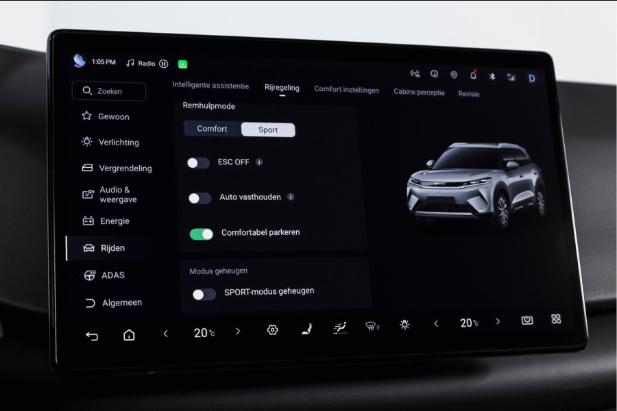 BYD ATTO 2 1.5 DM-i Boost | Panodak | Dig. Cockpit | Adapt. Cruise | Stoel-+Stuurverw. | PDC | 360 Camera | NAV + Carplay / Android | ECC | LM 17" | 1019