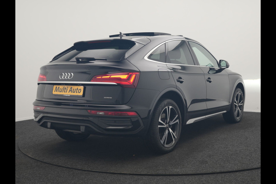 Audi Q5 Sportback 50 TFSI e Advanced edition PHEV 300pk Dealer O.H | SOH 94% | Panodak | Camera | Sportstoelen Verwarmd | Cruise Control | Navigatie | DAB | Virtual | 20"L.M | Plug In Hybrid |