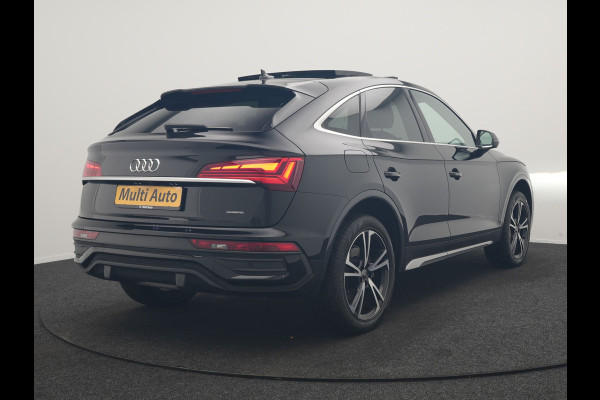 Audi Q5 Sportback 50 TFSI e Advanced edition PHEV 300pk Dealer O.H | SOH 94% | Panodak | Camera | Sportstoelen Verwarmd | Cruise Control | Navigatie | DAB | Virtual | 20"L.M | Plug In Hybrid |