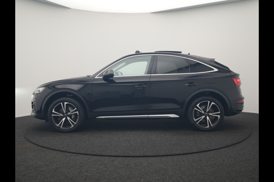 Audi Q5 Sportback 50 TFSI e Advanced edition PHEV 300pk Dealer O.H | SOH 94% | Panodak | Camera | Sportstoelen Verwarmd | Cruise Control | Navigatie | DAB | Virtual | 20"L.M | Plug In Hybrid |