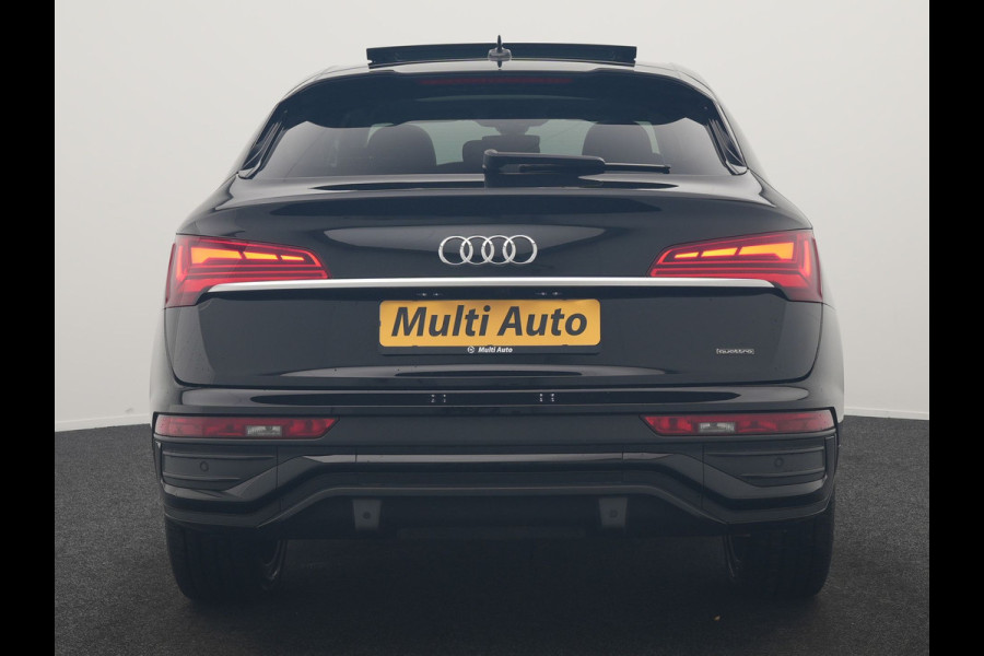 Audi Q5 Sportback 50 TFSI e Advanced edition PHEV 300pk Dealer O.H | SOH 94% | Panodak | Camera | Sportstoelen Verwarmd | Cruise Control | Navigatie | DAB | Virtual | 20"L.M | Plug In Hybrid |