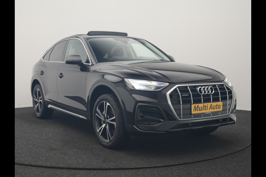 Audi Q5 Sportback 50 TFSI e Advanced edition PHEV 300pk Dealer O.H | SOH 94% | Panodak | Camera | Sportstoelen Verwarmd | Cruise Control | Navigatie | DAB | Virtual | 20"L.M | Plug In Hybrid |