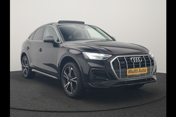 Audi Q5 Sportback 50 TFSI e Advanced edition PHEV 300pk Dealer O.H | SOH 94% | Panodak | Camera | Sportstoelen Verwarmd | Cruise Control | Navigatie | DAB | Virtual | 20"L.M | Plug In Hybrid |