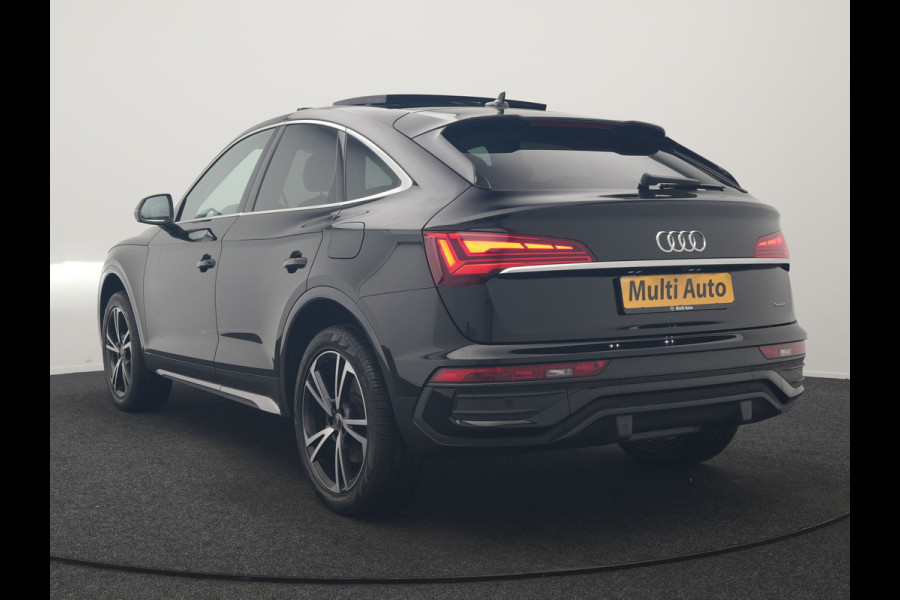 Audi Q5 Sportback 50 TFSI e Advanced edition PHEV 300pk Dealer O.H | SOH 94% | Panodak | Camera | Sportstoelen Verwarmd | Cruise Control | Navigatie | DAB | Virtual | 20"L.M | Plug In Hybrid |