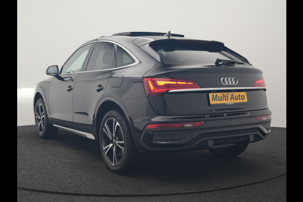 Audi Q5 Sportback 50 TFSI e Advanced edition PHEV 300pk Dealer O.H | SOH 94% | Panodak | Camera | Sportstoelen Verwarmd | Cruise Control | Navigatie | DAB | Virtual | 20"L.M | Plug In Hybrid |