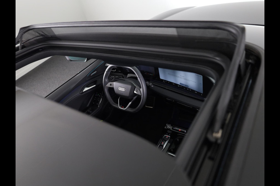 Audi Q6 e-tron S edition performance 100 kWh 306 pk | SOH 99,50% | Verlengde garantie | Navigatie | Warmetepomp | Panoramadak | Trekhaak (wegklapbaar) | Lederen bekleding | B&O Soundsystem | Rondomzicht camera | Head-up display | S-Line |