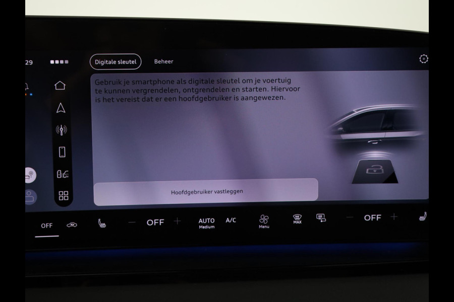 Audi Q6 e-tron S edition performance 100 kWh 306 pk | SOH 99,50% | Verlengde garantie | Navigatie | Warmetepomp | Panoramadak | Trekhaak (wegklapbaar) | Lederen bekleding | B&O Soundsystem | Rondomzicht camera | Head-up display | S-Line |