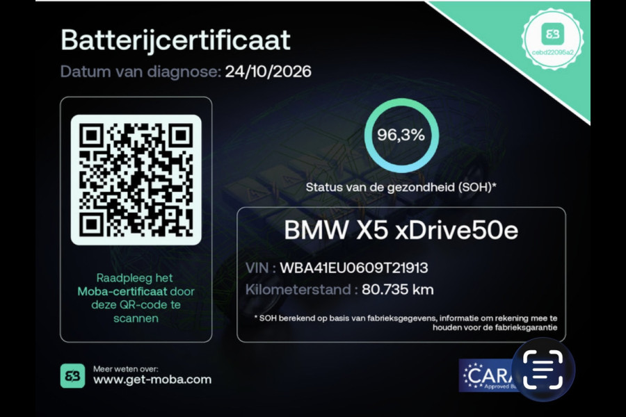 BMW X5 XDrive50e PERFORMANCE 22'' PANO/STOEL-M+KOELING/LEDER/CAM/H-KARDON///
