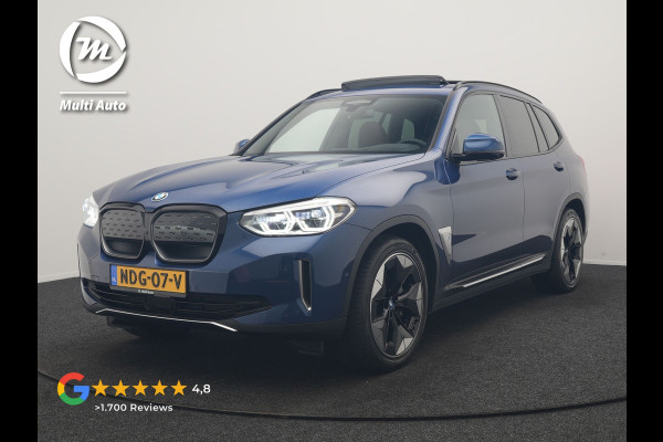 BMW iX3 High Executive 80 kWh 286pk Dealer O.H | SOH 95,5% | | Panodak | Head Up | Adaptive Cruise | 360 Camera | Harman / Kardon | Lederen Sportstoelen Memory & Verwarmd | Keyless | Apple Carplay | Blis | Sfeerverlichting | DAB | Navigatie | 20"L.M |