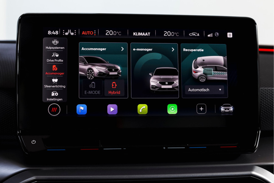 Seat Leon 1.4 TSI eHybrid PHEV FR | Dig. Cockpit | Cruise | Stoel-+Stuurverw. | PDC | Camera | NAV + Carplay / Android | ECC | LM 17" |