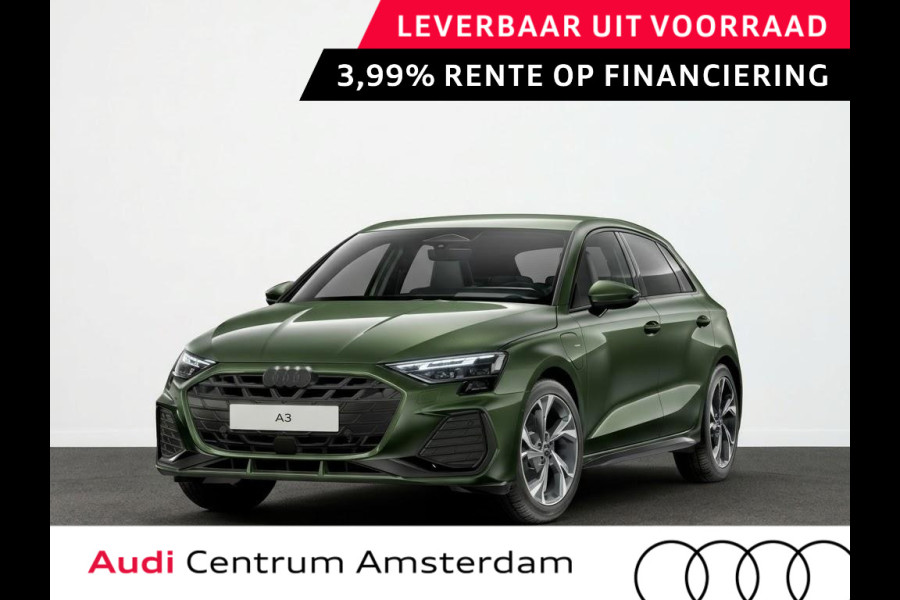 Audi A3 Sportback S edition e-hybrid 204 pk | SONOS Premium met 3D-geluid | Privacy glas | Optiekpakket zwart plus | Leder/stof bekleding |