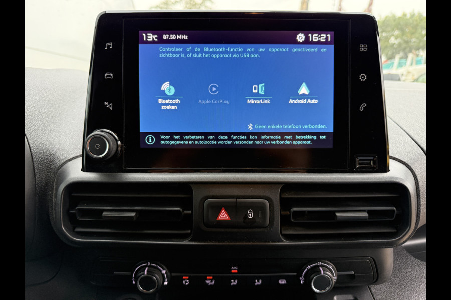 Citroën Berlingo 50kWh 136PK Elektrisch 50kWh 280km WLTP 136PK L1 Snelladen Climate Control Cruise Control Achteruitrijcamera