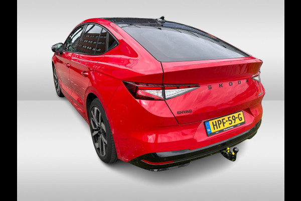 Škoda Enyaq Coupé 85 Sportline / Trekhaak / Panoramadak / 360Camera / Head-up / Canton Audio / 20'' / Verlicht Grill / Matrix LED / Stoelverwarming / CarPlay / Dodehoek / DAB / ACC