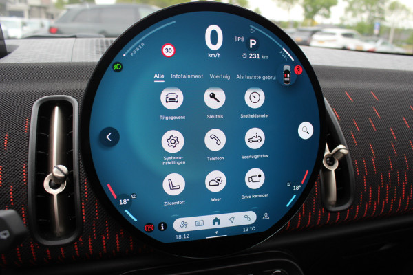 MINI Countryman E John Cooper Works XL 66.5 kWh / SOH 99,9% / Trekhaak / Panoramadak / 360Camera / Head-up / Harman Kardon / 20'' / Leder / Sfeerverlichting / LED / CarPlay / Dodehoek / DAB / ACC