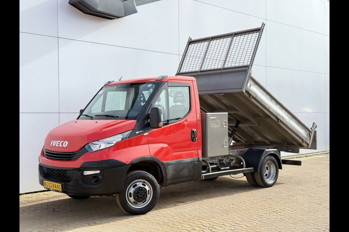 Iveco Daily 35C12 2.3 Kipper Dubbellucht L3 Airco Cruise Control 3.5T Trekhaak Lederen Bekleding Benne Tipper
