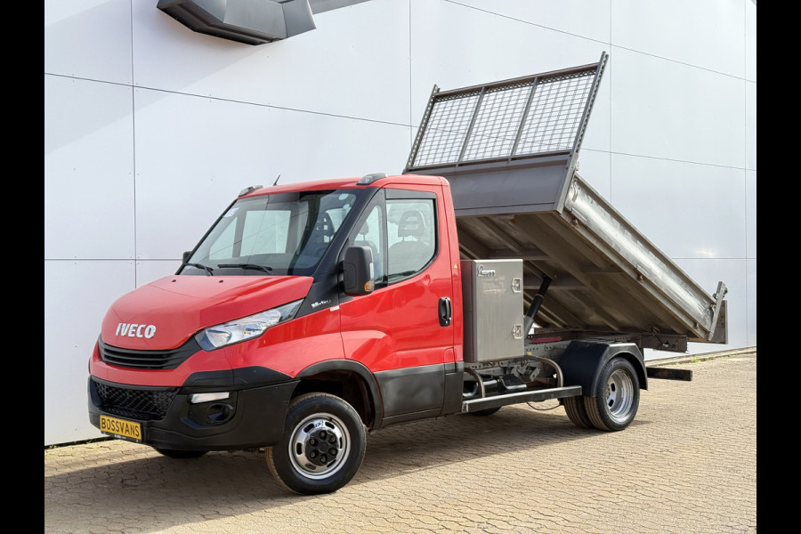 Iveco Daily 35C12 2.3 Kipper Dubbellucht L3 Airco Cruise Control 3.5T Trekhaak Lederen Bekleding Benne Tipper